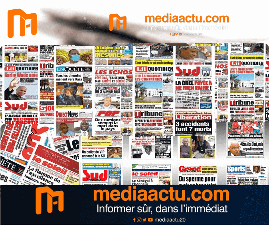 La revue de presse du lundi 31 mai 2021 (Mediaactu)